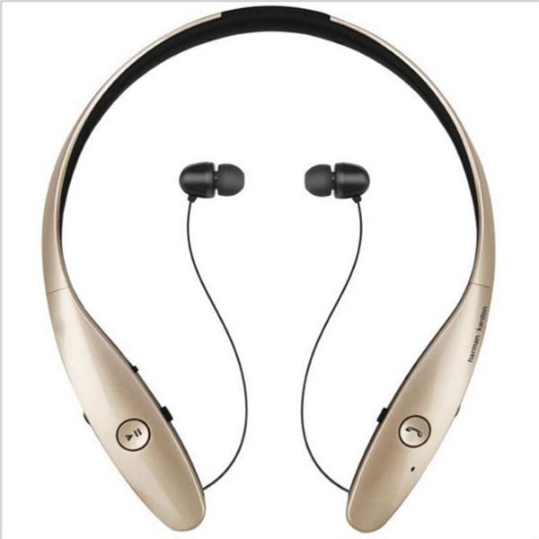 Running Sports Bass Cordless Wireless Retractable Bluetooth Headphones Neckband Headset