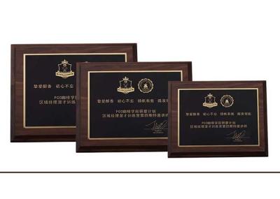 Personalized Solid Blank Wooden Shield Plaque With Custom Metal Decoration
