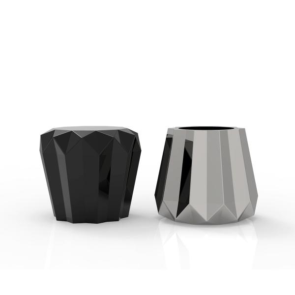 Irregular Custom Cylinder Shaped Perfume Bottle Cover Zamak Alloy Material