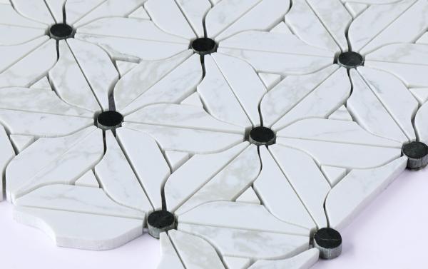 Élégante mosaïque en pierre naturelle de 315x345 mm pour salle à manger et rénovation