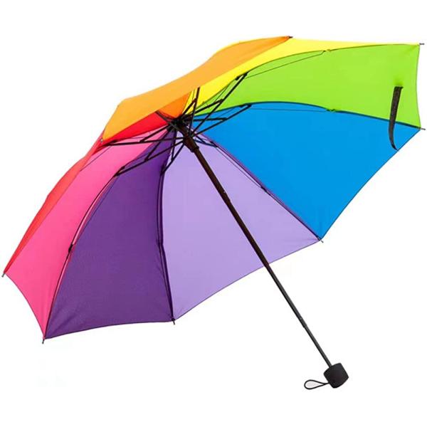 Repel Umbrella 8 pieces Windproof Travel Manual Rainbow Umbrella  zmgmsmh Rainbow Umbrella Portable Tri-Folded Umbrella
