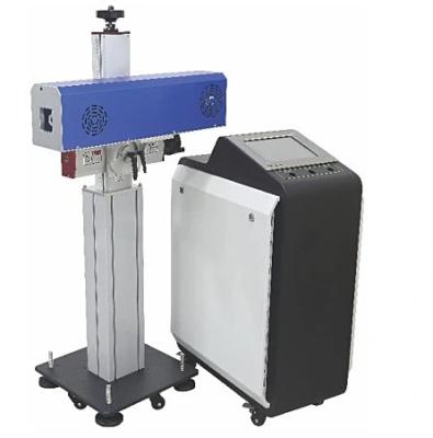 Non Metal Engraving UV Marking System 30W 50W 100W Co2 Flying Online Conveyor Belt Laser Marking Machine