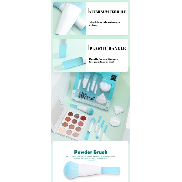 5 штук для макияжа для путешествий с комплектом макияжа с прозрачной PVC упаковочной коробкой