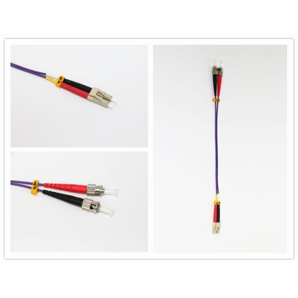 SC - LC Fiber Optic Jumper Cables Violet / Purple OM3 50/125 Cable