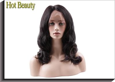 Glueless Human Hair Full Lace Wigs Body Wave , Bleached Knots Real Hair Wigs