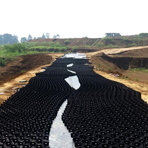 グラウンドグリッド ポリエチレン ハニーコム ジオセル プラスチック HDPE 透き通る草の舗装 砂砂グリッド HDPE ジオセル ドライブウェイ