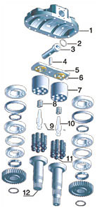 Piezas de bomba hidráulica Hitachi HPV116 /135/145 de repuestos hidráulicos para excavadoras EX200/EX220/ EX300-1/2/3/5 y ZAXIS 270/330