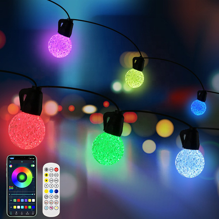 Умный праздник СИД RGB освещает солнечные украшения шарика мотивов света строки СИД для сада