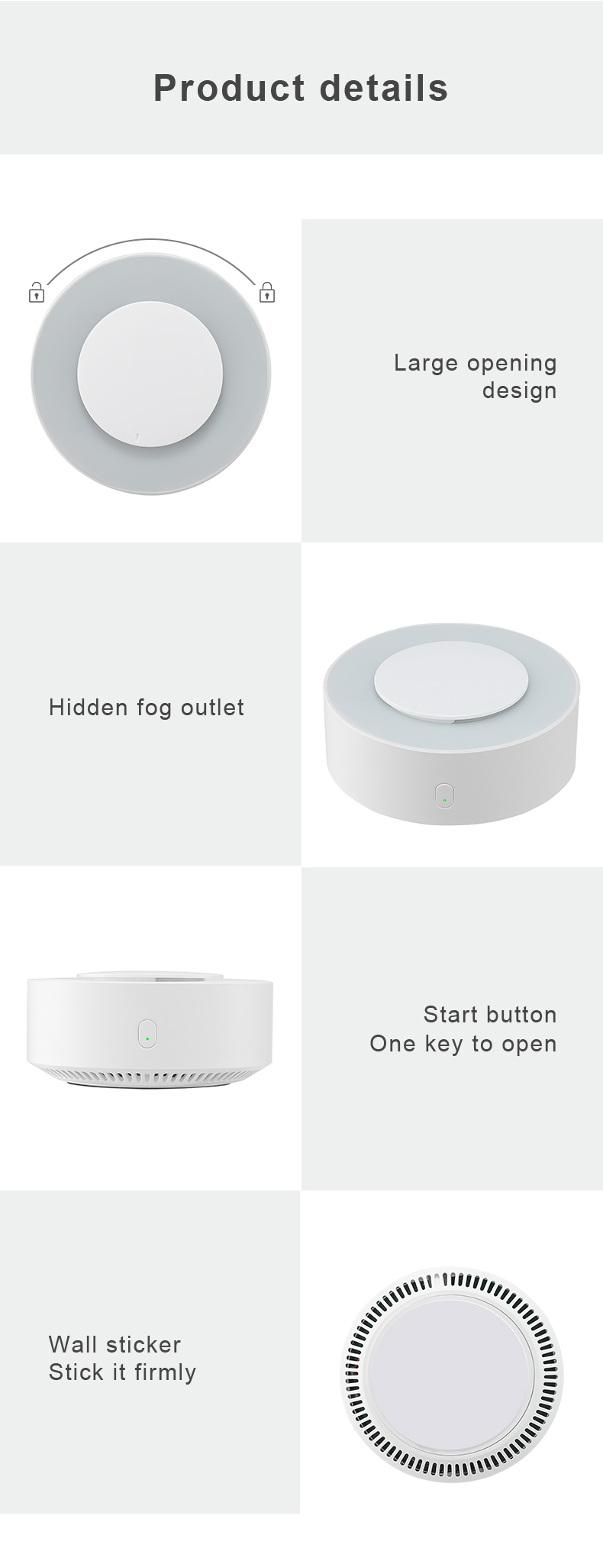 Mini White Electric Rechargeable Ultrasonic Car Bedroom Night Light air Aroma Diffuser