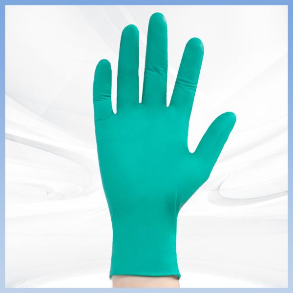 Powder Free Green Disposable Nitrile Gloves Non Irritating And Allergy Free