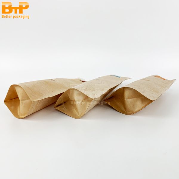 Eco Friendly Pouch Zipper Custom Printed Bag Packing Paper Biodegradable Kraft Packaging Spout Pouch Doypack for Liquid Shampoo