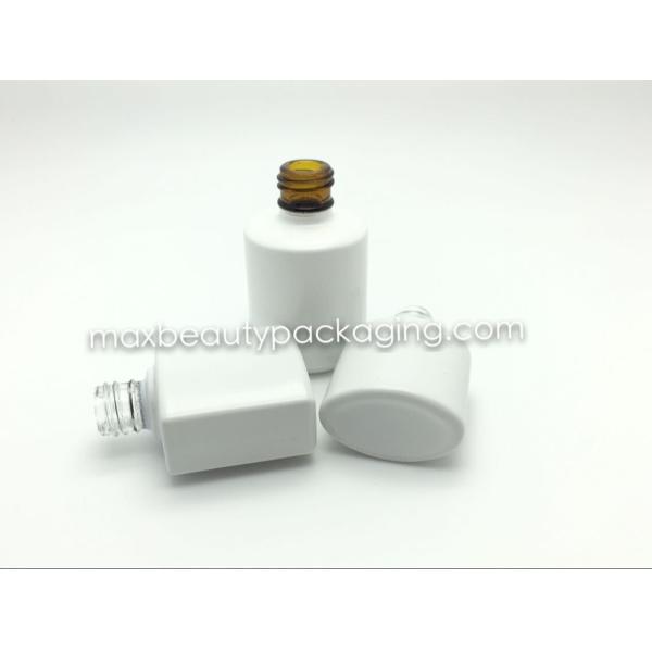 high quality thick and strong powder coating gel bottle 15ml amber matte white bottle round shape nail polish packaging