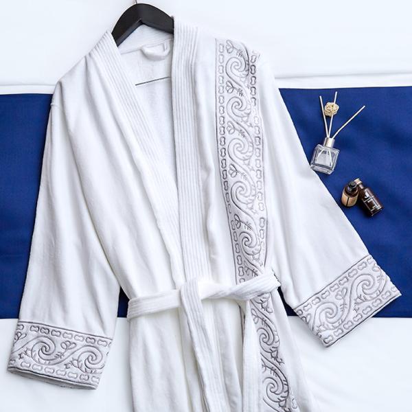 Soft Touch Hotel Spa Robes Linen Luxurious 100% Turkish Cotton Embroidered Pajamas