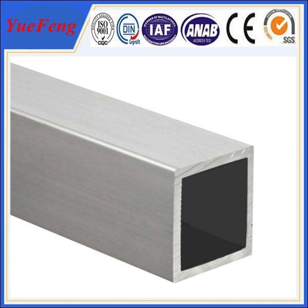 China top aluminium square tube standard size,customized size aluminium hollow tube