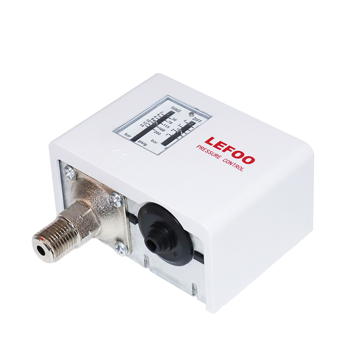 For LF55 Automatic Water Pump Pressure Switch SPDT Contact Arrangement Aluminum Alloy 250V 72A Max Current 46.5bar Pressure