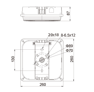 110lm/W Exterior Led Canopy Lighting / Commercial Led Canopy Lights 260x130x87mm