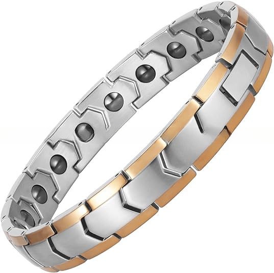 Bracelet magnétique énergétique en acier inoxydable 316L pour hommes et femmes