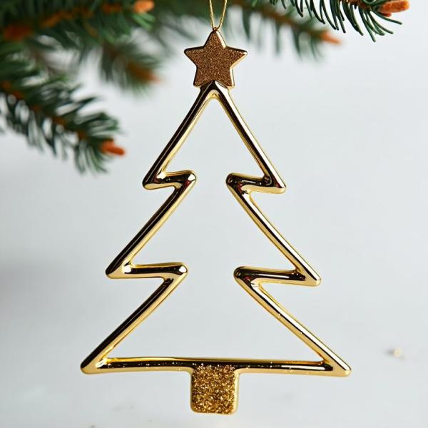Effortlessly Complement Any Holiday Decor Business Promotion Gifts Gold Glitter Star Tree Ornament