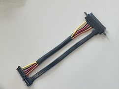 SATA 15Pin Power Connector Y Splitter Cable – 1 to 2 Female Electrical Wire Harness for HDD / SSD / Server Power Distribution