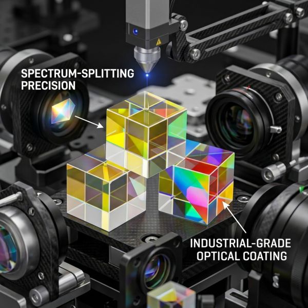 Manufacture Optical Glass Cube Beam Splitter Glass Prism Custom X Cube