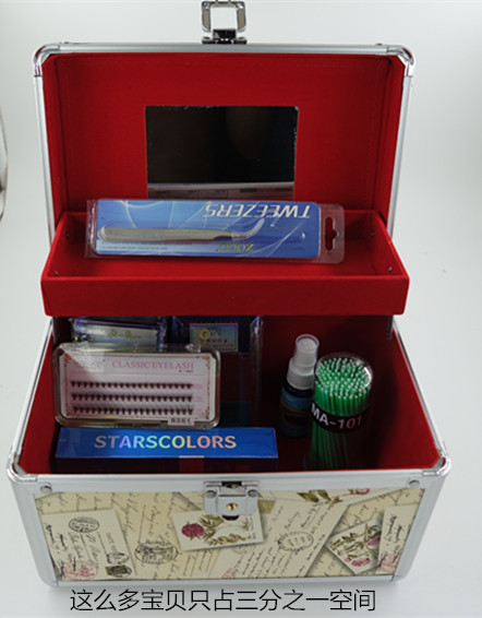 Aluminum Professional Makeup Box Easy To Move With Black Velvet / EVA Lining