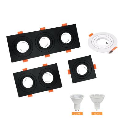 Hotel Mall MR16 Die Cast Aluminum GU10 Spotlight Housing Embedded