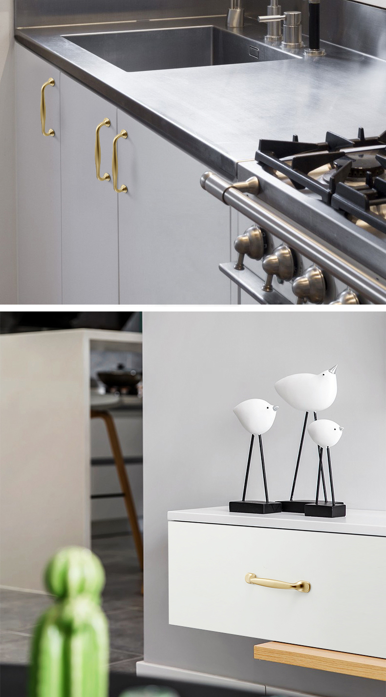 Modern Simple Luxury Golden Aluminum Alloy Durable Rectangle Cabinet Door Handle Invisible Kitchen Gym Closet Wardrobe Drawer