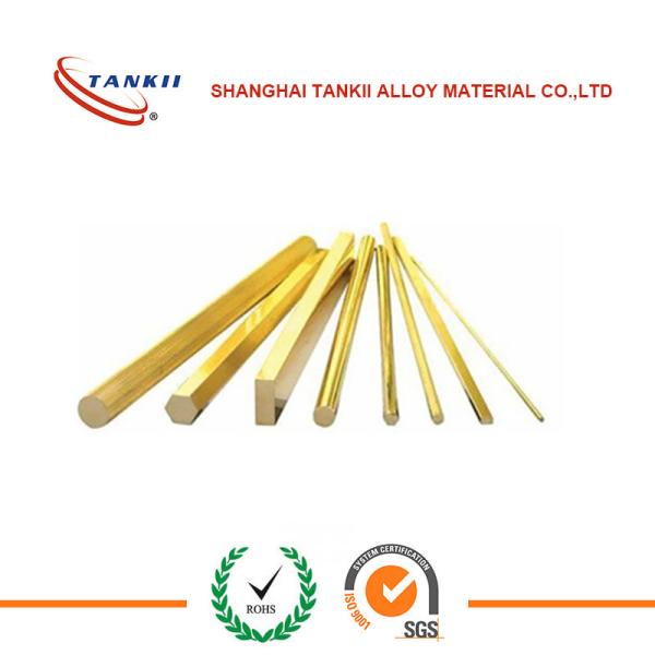 CuZn30 DIN 200mm Brass Threaded Rod 20mm Thickness