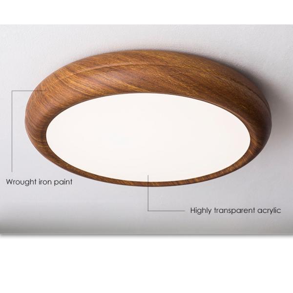 Modern creative antique walnut wood grain Iron ceiling light(WH-WA-30)