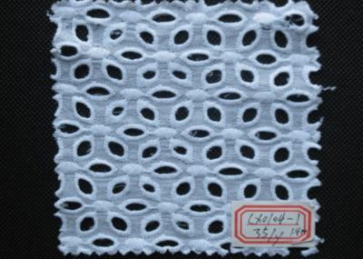 Embroidered Eyelet Lace Trim For Wedding Dress , Stretchable Eco Friendly CY-CX0104-1