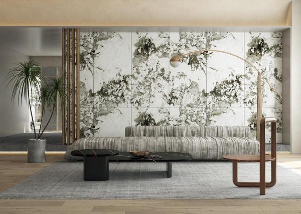 900x1800mm Gray Polished Glazed Porcelain Tile for Indoor Floor