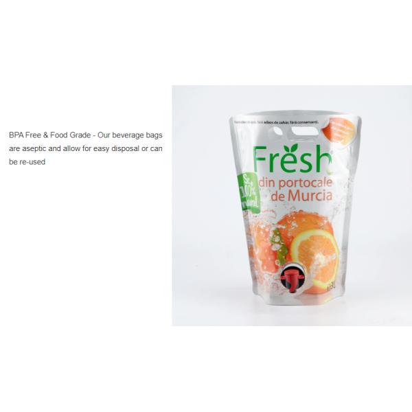 Double Bottom 1.5L 3L 5L Aluminum Foil Spouted Pouches Packaging Bags With Spigot