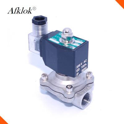 Polegada normalmente fechada 220v da válvula de solenoide 1/2 do gás do Lpg de aço inoxidável