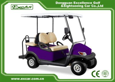 Carro bonde a pilhas roxo 4 Seater do clube do carro 48V do golfe mini