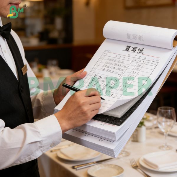  75g CB / CFB / CF Digital Printing Carbonless Paper Roll For Invoice NCR 9.5