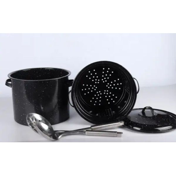 Eco Friendly Enamel Casserole Pot Italian Kitchenware Multi Purpose High Pot Solid Color