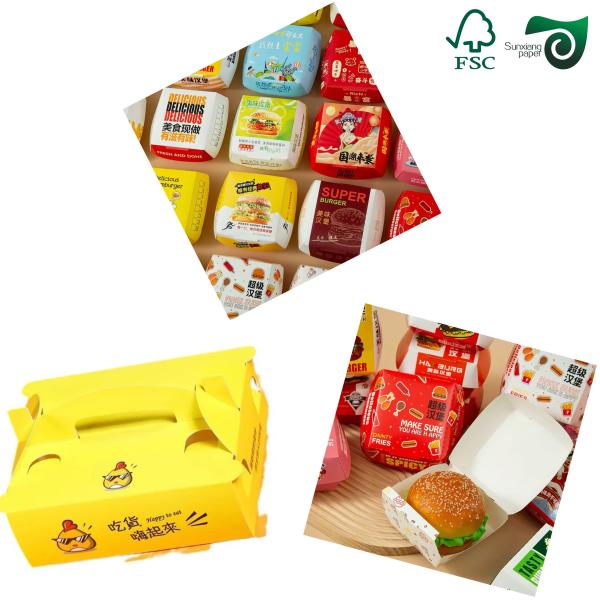FSC 210g 220g 230g Food Grade White Oilproof Paper For Hamburgers Oily Foods