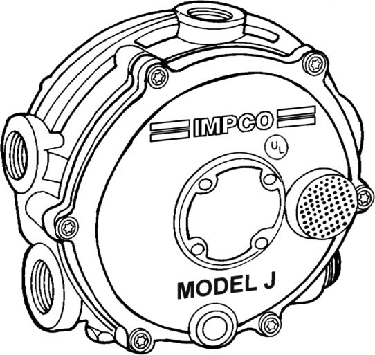 LPG Liquid 100hp IMPCO Model J Regulator Fuel System Parts