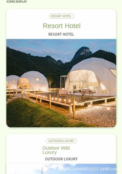 Custom 6m Transparent Starlight Camping Tent with Bathroom