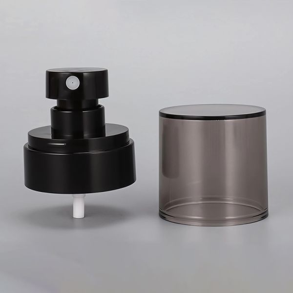 24mm Half Cover Plastic Pump Sprayer White Mist with Transparent Cap Big Cap for Liquid Application