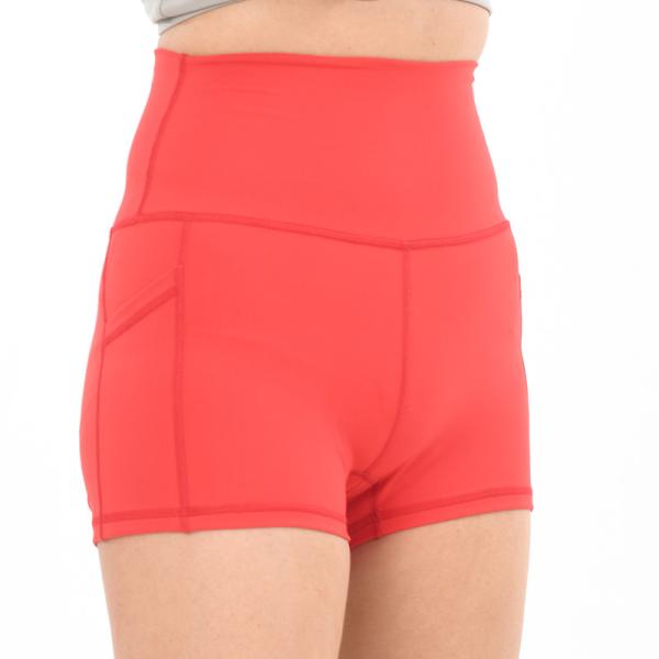 O short ativo impresso 3 polegadas da ioga do motociclista malha o short da ioga do Gym para mulheres