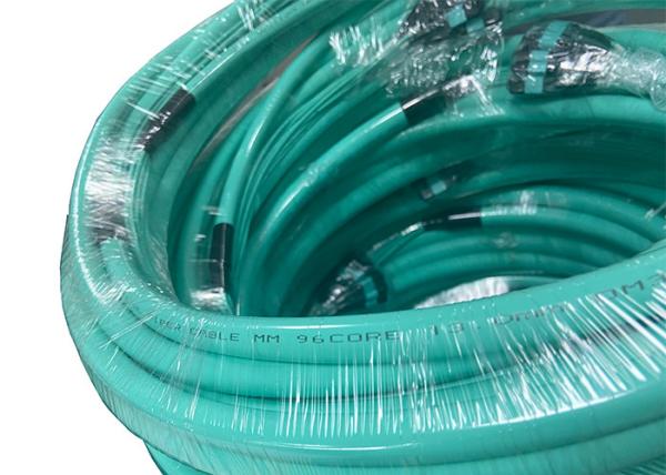 Multimode Aqua Color MPO MTP Trunk Cable 12F 24F 48F Customize count