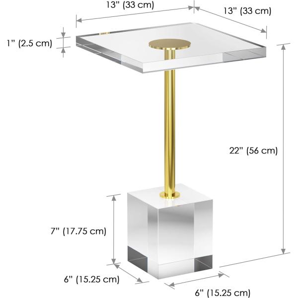 Knock Down Design Clear Acrylic Coffee Table Lucite End Table OEM ODM