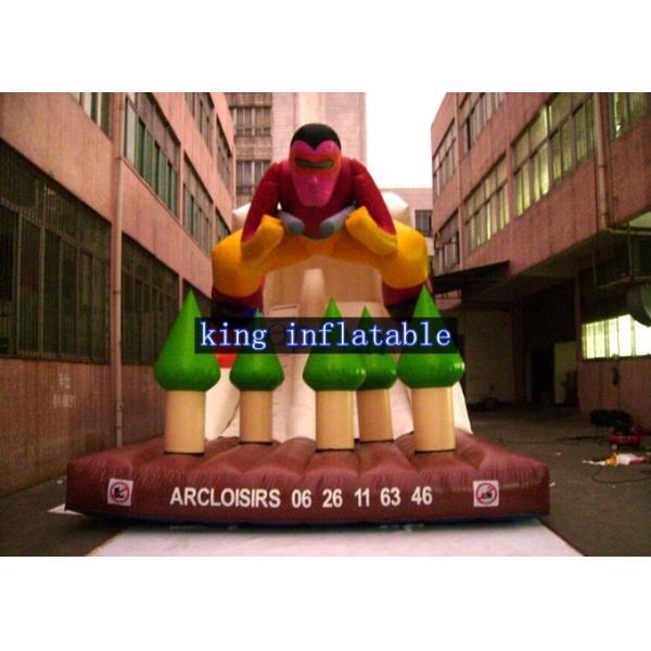7 * o OEM de 4m & o PVC do ODM inflável secam a corrediça com superman e árvores