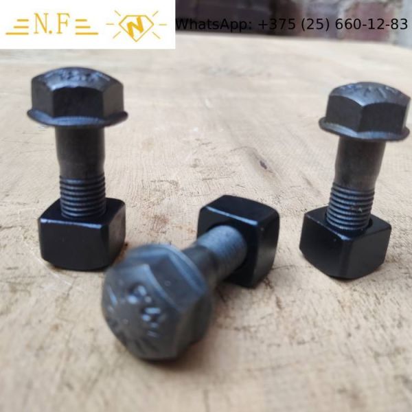 High Strength 10.9 Black Oxide Excavator Track Bolt 14x45 Oval Head Square Neck Special Hexagon Fasteners