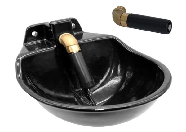 Durable Cast Iron Cattle Water Bowls Easy Cleaning Enameled Surface