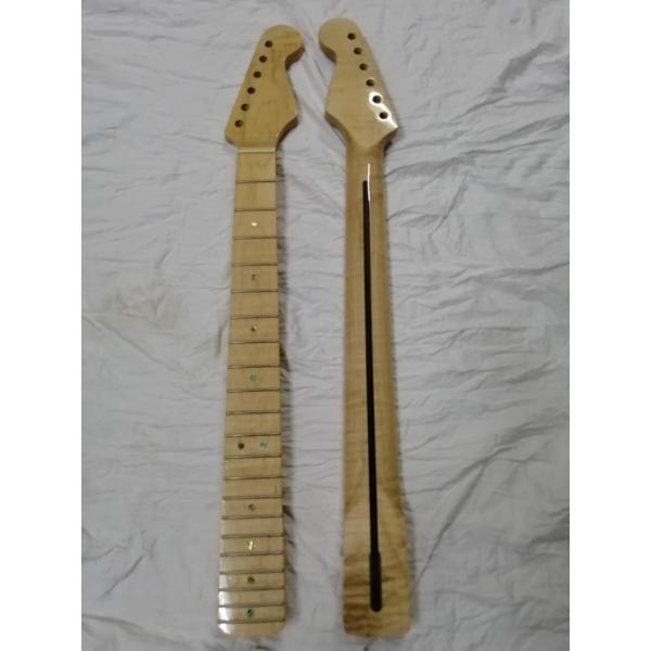 Custom Grand Paddle Guitar Headstock Unfinished Roasted Maple ST Guitar Neck Electric Acoustic Guitar Accept Kinds OEM