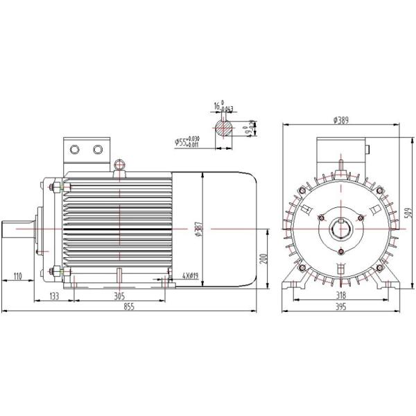 охлаженное естественное PMG 500rpm 400V 50Hz генератора ветротурбины 30kw