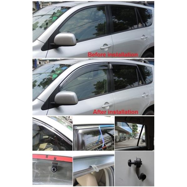 Rain Shield For Nissan Qashqai 2008 - 2014 With Stainless Steel Stripe