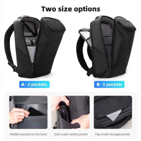mochila de encargo del ordenador portátil de la prenda impermeable del negocio con el puerto de la carga por USB